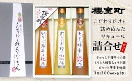 【ふるさと納税】櫻室町 こだわりだけを詰め込んだ リキュール 詰合せ 300mlx3本セット（L3-4E） お酒 アルコール 酒