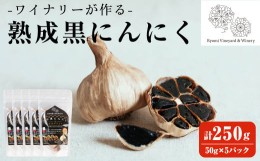 【ふるさと納税】熟成黒にんにく 250g(50g×5P) ta351【了美ワイナリー】