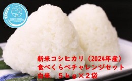 【ふるさと納税】千葉県一宮町産コシヒカリ（白米１０kg）食べくらべチャレンジセット　令和６年産米【2024年発送分】　先行予約　一等米