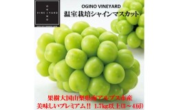 【ふるさと納税】5-130 【2024年先行予約】早期出荷温室栽培シャインマスカット1.7？以上3〜4房入ギフト化粧箱入り　お中元　贈り物用に