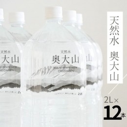 【ふるさと納税】天然水奥大山 2L×12本 ミネラルウォーター 軟水 ペットボトル 2リットル 計24リットル ヨーデル PET 0201