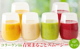 【ふるさと納税】コラーゲンin青果まるごとスムージー 6Pセット 青果日和｜スムージー コラーゲン 野菜 フルーツ 宅配 楽彩 [0483]