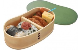 【ふるさと納税】【リーフグリーン】曲げわっぱ 豆型 カラー 弁当箱 紀州漆器 まげわっぱ