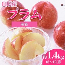 【ふるさと納税】やまがたのプラム 秋姫(あきひめ) 秀品 約1.4kg(6〜12玉程度) 【令和6年産先行予約】FS23-815