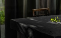 【ふるさと納税】【闇の気】＜KUMASHIMA＞テーブルクロス6人用（W120×H180cm）