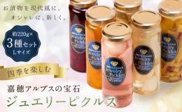 【ふるさと納税】四季を楽しむ 嘉穂アルプスの宝石 ジュエリーピクルス 3種食べ比べ 約220g×3瓶 計660g アソート セット