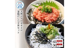 【ふるさと納税】高知県産釜揚げしらす（8P）と天然マグロのタタキ丼（6P）セット（小分け）