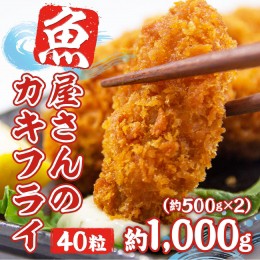 【ふるさと納税】RZ002 カキフライ 約1000ｇ（約500ｇ×2）40粒 牡蠣フライ かきフライ