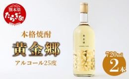 【ふるさと納税】【通常配送】黄金郷 ( 25度 ) 2本組 計 1.44L ( 720ml × 2本 ) 【 焼酎 お酒 米 本格焼酎 フルーティー 長期熟成 熊本