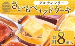 【ふるさと納税】106-999 【10月上旬〜4月下旬発送】さといもベイクドケーキ 8個入（プレーン4個、チョコレート4個）