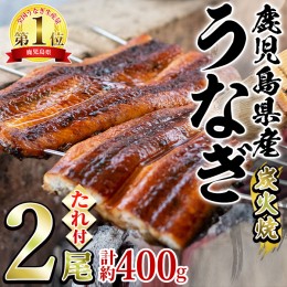 【ふるさと納税】【0224308a】東串良町のうなぎ炭火蒲焼(無頭)(2尾・計約400g・タレ、山椒付)うなぎ 高級 ウナギ 鰻 国産 蒲焼 蒲焼き た