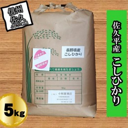 【ふるさと納税】長野県佐久平産こしひかり5ｋｇ　白米　精米　こしひかり【米 コメ 白米 精米 お米 こめ おこめ 備蓄品 仕送り おすそ分