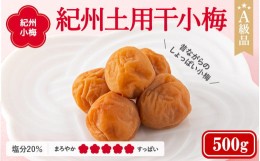 【ふるさと納税】紀州小梅　紀州土用干小梅（塩分20％）　500g  / 田辺市 紀州南高梅 南高梅 梅干し 梅干 梅  肉厚 お米 おにぎり 焼酎 