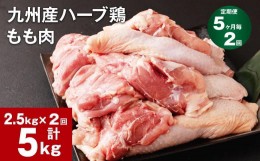 【ふるさと納税】【5ヶ月毎2回定期便】九州産ハーブ鶏 もも肉