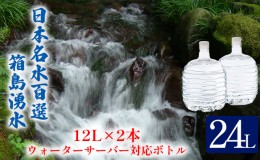 【ふるさと納税】群馬の名水 箱島湧水 エアL  12L×2本 ウォーターサーバー 対応ボトル 飲料 ドリンク 飲料類 水 ミネラルウォーター 名