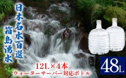 【ふるさと納税】群馬の名水 箱島湧水 エアL  12L×4本 ウォーターサーバー 対応ボトル(2本×2回) 飲料 ドリンク 飲料類 水 ミネラルウォ