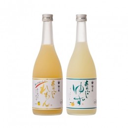 【ふるさと納税】あらごしれもん・ゆず 720mL 各1本 （LY-32） ／ 梅乃宿酒造 柑橘 リキュール ギフト セット 国産 奈良県 葛城市