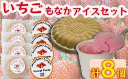 【ふるさと納税】上杉農園のいちごアイスクリーム　カップアイスとモナカアイスのセット