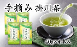 【ふるさと納税】１８９０　？ 新茶 ･ 令和６年4月下旬から発送 希少な「 手摘み 掛川茶 」 40ｇ × 4袋 ･ 計160ｇセット 深蒸し掛川茶