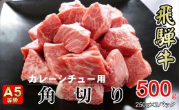 【ふるさと納税】牛肉 飛騨牛 角切り 500g 黒毛和牛 A5 美味しい お肉 牛 肉 和牛 カレー シチュー  【岐阜県揖斐川町】