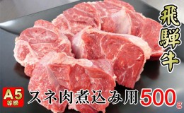 【ふるさと納税】牛肉 飛騨牛 スネ肉 500g 黒毛和牛 A5 美味しい お肉 牛 肉 和牛 カレー シチュー 煮込み  【岐阜県揖斐川町】