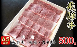 【ふるさと納税】牛肉 飛騨牛 焼き肉 セット 赤身 モモ 又は カタ 500g 黒毛和牛 A5 美味しい お肉 牛 肉 和牛 焼肉 BBQ バーベキュー  