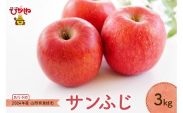 【ふるさと納税】【2024年産 先行予約】 りんご「サンふじ」3kg JA提供　hi003-113