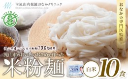 【ふるさと納税】流山のおいしいおこめで作った米粉麺 120g×10袋（中太麺）