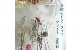 【ふるさと納税】《定期便 6ヵ月》季節のドライフラワーアソートS スワッグ 花束 ドライフラワー【らんまん 花 植物 お花 アレンジメント