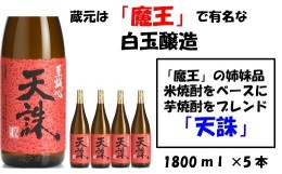 【ふるさと納税】No.4020 【魔王の姉妹品】白玉醸造の「天誅」5本セット