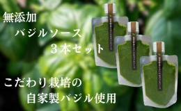 【ふるさと納税】温室野菜 sano 生バジルソース３本セット