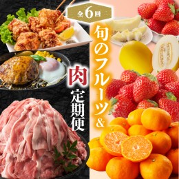 【ふるさと納税】旬のフルーツ＆肉定期便（6回）