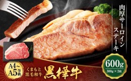 【ふるさと納税】くまもと黒毛和牛 杉本本店 黒樺牛 A4~A5等級 肉厚サーロインステーキ 300g×2 計600g