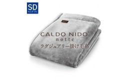 【ふるさと納税】CALDO NIDO notte3 掛け毛布 セミダブル シルバー (160×200cm)｜上質な眠り 感動の肌触り なめらかな光沢 極上の暖かさ