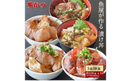 【ふるさと納税】漬け丼 5種×2パック 計10食セット 冷凍 真空パック 小分け 海鮮丼 海鮮セット 詰め合わせ 旬の鮮魚 