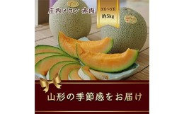 【ふるさと納税】山形県庄内産 メロン 3玉入〜5玉入 約5kg 赤肉 《品種の指定はできません》【2024年6月から発送】 FSY-1066