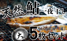 【ふるさと納税】四万十川の天然鮎　大サイズ一夜干し5枚セットEsg-26 あゆ アユ 魚 魚介 川魚 塩焼き 干物 ひもの 海鮮