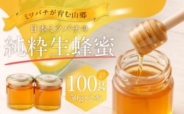 【ふるさと納税】025-987 日本 ミツバチ の 純粋 生蜂蜜 100g