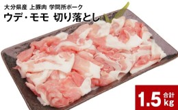 【ふるさと納税】大分県産上豚肉 「学問所ポーク」 ウデ・モモ 切り落とし 真空パック 小分け 計1.5kg（250g×6パック）