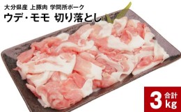 【ふるさと納税】大分県産上豚肉 「学問所ポーク」 ウデ・モモ 切り落とし 計3kg（250g×12パック）