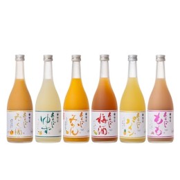 【ふるさと納税】あらごしシリーズ 720ｍL 6本 セット ／ 梅乃宿酒造 みっく酒 ゆず みかん 梅酒 パイン もも リキュール 果実 奈良県 葛