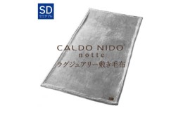 【ふるさと納税】CALDO NIDO notte3 敷き毛布 セミダブル シルバー (120×205cm)｜上質な眠り 感動の肌触り なめらかな光沢 極上の暖かさ