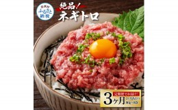 【ふるさと納税】《3ヶ月定期便》まぐろのネギトロ1食80g×8P (約640g）海鮮 ネギトロ丼 まぐろたたき 海鮮丼 そぼろ 寿司 軍艦巻き 手巻