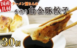 【ふるさと納税】手作り餃子 冷凍 30個  6個×5pc 白金豚 ブランド豚  簡単調理 ご飯のお供 惣菜 お弁当 冷凍食品 10000円 1万円 黒船 大