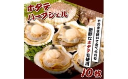 【ふるさと納税】ホタテハーフシェル10枚 約1.6〜1.8kg ほたて ホタテガイ 帆立 ほたて貝 バーベキュー 海鮮バイキング F21H-422