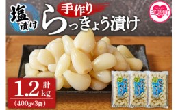 【ふるさと納税】＜手づくりらっきょう 400g×3袋セット＞ラッキョウ 辣韭 漬物 国産 宮崎県産 【MI321-ko】【株式会社上沖産業】