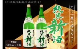 【ふるさと納税】AV041　【先行予約】令和六年新米仕込み 純米新酒1800ml×2本