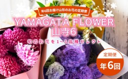 【ふるさと納税】年6回お届け山形のお花の定期便 YAMAGATA FLOWER 山寺6 F2Y-3726