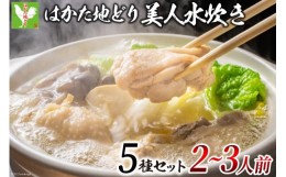 【ふるさと納税】はかた地どり 美人水炊きセット 鶏肉2種 スープ 麺 コラーゲン 計5種 2〜3人前 [MEAT PLUS 福岡県 筑紫野市 21760711] 