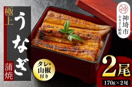 【ふるさと納税】【職人手焼き】国産特大うなぎ蒲焼2尾（1尾あたり約170g前後）(H097113)